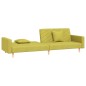 vidaXL Sofá cama de 2 plazas con dos almohadas tela verde vidaXL Sofá cama de 2 plazas con dos almohadas tela verde