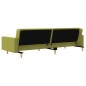vidaXL Sofá cama de 2 plazas con dos almohadas tela verde vidaXL Sofá cama de 2 plazas con dos almohadas tela verde