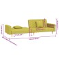 vidaXL Sofá cama de 2 plazas con dos almohadas tela verde vidaXL Sofá cama de 2 plazas con dos almohadas tela verde