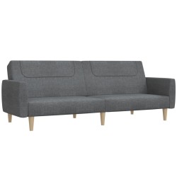 vidaXL Sofá cama de 2 plazas tela gris claro