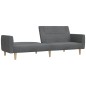 vidaXL Sofá cama de 2 plazas tela gris claro vidaXL Sofá cama de 2 plazas tela gris claro