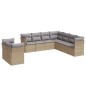 vidaXL Set de sofás de jardín 9 pzas con cojines ratán sintético beige vidaXL Set de sofás de jardín 9 pzas con cojines ratán sintético beige