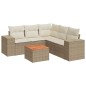vidaXL Juego de sofás jardín con cojines 6 pzas ratán sintético beige vidaXL Juego de sofás jardín con cojines 6 pzas ratán sintético beige