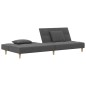 vidaXL Sofá cama de 2 plazas con dos almohadas tela gris claro vidaXL Sofá cama de 2 plazas con dos almohadas tela gris claro