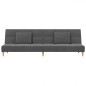 vidaXL Sofá cama de 2 plazas con dos almohadas tela gris claro vidaXL Sofá cama de 2 plazas con dos almohadas tela gris claro