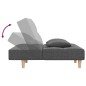 vidaXL Sofá cama de 2 plazas con dos almohadas tela gris claro vidaXL Sofá cama de 2 plazas con dos almohadas tela gris claro