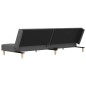 vidaXL Sofá cama de 2 plazas con dos almohadas tela gris claro vidaXL Sofá cama de 2 plazas con dos almohadas tela gris claro