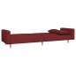 vidaXL Sofá cama de 2 plazas con dos almohadas tela color vino vidaXL Sofá cama de 2 plazas con dos almohadas tela color vino