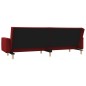 vidaXL Sofá cama de 2 plazas con dos almohadas tela color vino vidaXL Sofá cama de 2 plazas con dos almohadas tela color vino