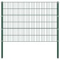 vidaXL Panel de valla con postes hierro verde 1,7x1,2 m vidaXL Panel de valla con postes hierro verde 1,7x1,2 m