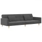 vidaXL Sofá cama de 2 plazas con dos almohadas tela gris claro vidaXL Sofá cama de 2 plazas con dos almohadas tela gris claro