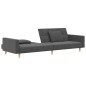 vidaXL Sofá cama de 2 plazas con dos almohadas tela gris claro vidaXL Sofá cama de 2 plazas con dos almohadas tela gris claro