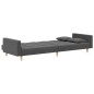 vidaXL Sofá cama de 2 plazas con dos almohadas tela gris claro vidaXL Sofá cama de 2 plazas con dos almohadas tela gris claro