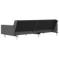 vidaXL Sofá cama de 2 plazas con dos almohadas tela gris claro vidaXL Sofá cama de 2 plazas con dos almohadas tela gris claro