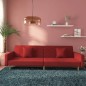 vidaXL Sofá cama de 2 plazas con dos almohadas tela color vino vidaXL Sofá cama de 2 plazas con dos almohadas tela color vino