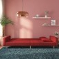 vidaXL Sofá cama de 2 plazas con dos almohadas tela color vino vidaXL Sofá cama de 2 plazas con dos almohadas tela color vino
