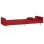 vidaXL Sofá cama de 2 plazas con dos almohadas tela color vino vidaXL Sofá cama de 2 plazas con dos almohadas tela color vino