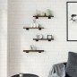 vidaXL Estantes pared 4 uds madera ingeniería marrón roble 40x10x1,5cm vidaXL Estantes pared 4 uds madera ingeniería marrón roble 40x10x1,5cm