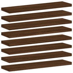 vidaXL Estantes pared 8uds madera ingeniería marrón roble 40x10x1,5 cm