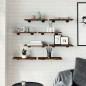 vidaXL Estantes pared 8 uds madera ingeniería roble humo 40x20x1,5 cm