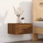 vidaXL Mesitas de noche de pared 2 uds color roble marrón 50x36x25 cm vidaXL Mesitas de noche de pared 2 uds color roble marrón 50x36x25 cm