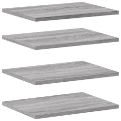 vidaXL Estantes pared 4 uds madera ingeniería gris Sonoma 40x30x1,5 cm