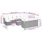 vidaXL Set sofás de jardín con cojines 13 piezas ratán sintético gris vidaXL Set sofás de jardín con cojines 13 piezas ratán sintético gris