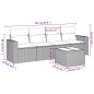 vidaXL Juego de sofás jardín con cojines 5 pzas ratán sintético gris vidaXL Juego de sofás jardín con cojines 5 pzas ratán sintético gris