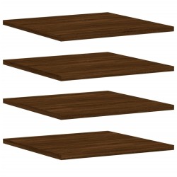 vidaXL Estantes pared 4 uds madera ingeniería marrón roble 40x50x1,5cm