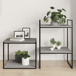 vidaXL Estantes pared 4 uds madera ingeniería gris Sonoma 40x50x1,5 cm