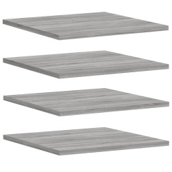 vidaXL Estantes pared 4 uds madera ingeniería gris Sonoma 40x50x1,5 cm