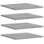 vidaXL Estantes pared 4 uds madera ingeniería gris Sonoma 40x50x1,5 cm