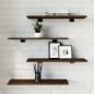 vidaXL Estantes pared 4 uds madera ingeniería marrón roble 60x20x1,5cm vidaXL Estantes pared 4 uds madera ingeniería marrón roble 60x20x1,5cm
