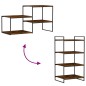 vidaXL Estantes pared 4 uds madera ingeniería roble humo 60x50x1,5 cm vidaXL Estantes pared 4 uds madera ingeniería roble humo 60x50x1,5 cm