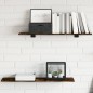 vidaXL Estantes pared 4 uds madera ingeniería roble humo 80x20x1,5 cm
