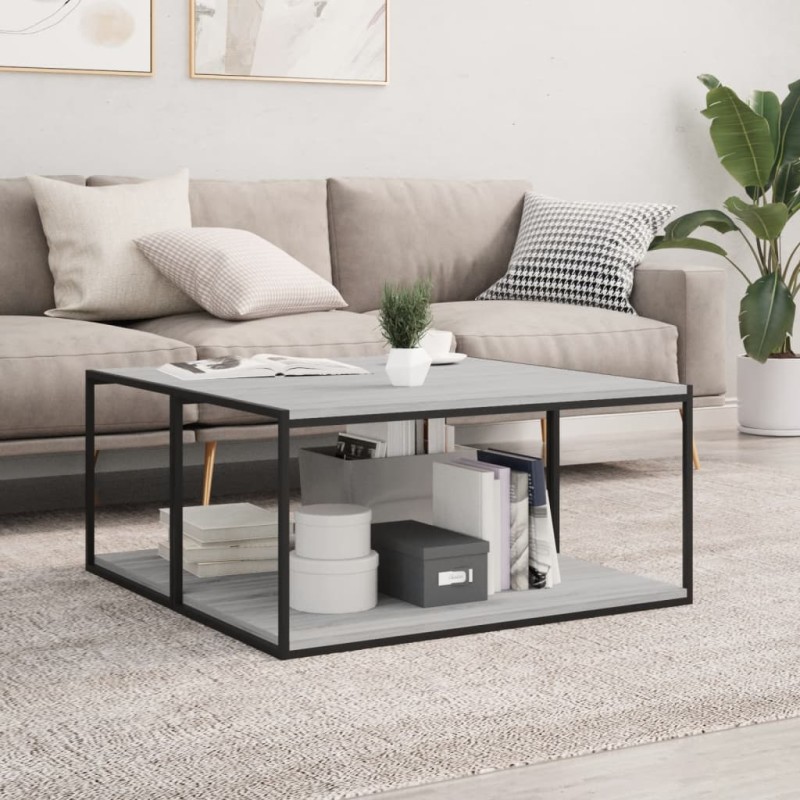 vidaXL Estantes pared 4 uds madera ingeniería gris Sonoma 80x40x1,5 cm vidaXL Estantes pared 4 uds madera ingeniería gris Sonoma 80x40x1,5 cm