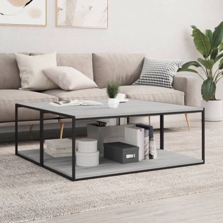 vidaXL Estantes pared 4 uds madera ingeniería gris Sonoma 100x50x1,5cm