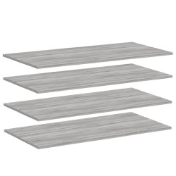 vidaXL Estantes pared 4 uds madera ingeniería gris Sonoma 100x50x1,5cm