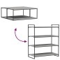 vidaXL Estantes pared 4 uds madera ingeniería gris Sonoma 100x50x1,5cm