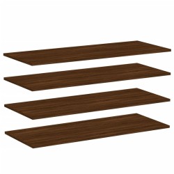vidaXL Estantes pared 4 uds madera ingeniería marrón 100x40x1,5 cm