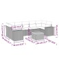 vidaXL Set de sofás de jardín 8 pzas y cojines ratán sintético gris vidaXL Set de sofás de jardín 8 pzas y cojines ratán sintético gris