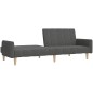 vidaXL Sofá cama de 2 plazas tela gris oscuro vidaXL Sofá cama de 2 plazas tela gris oscuro