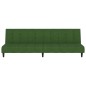 vidaXL Sofá cama de 2 plazas terciopelo verde oscuro vidaXL Sofá cama de 2 plazas terciopelo verde oscuro