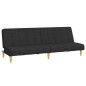 vidaXL Sofá cama de 2 plazas tela negro vidaXL Sofá cama de 2 plazas tela negro