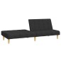 vidaXL Sofá cama de 2 plazas tela negro vidaXL Sofá cama de 2 plazas tela negro
