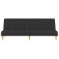 vidaXL Sofá cama de 2 plazas tela negro vidaXL Sofá cama de 2 plazas tela negro