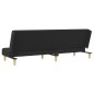 vidaXL Sofá cama de 2 plazas tela negro vidaXL Sofá cama de 2 plazas tela negro