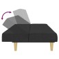 vidaXL Sofá cama de 2 plazas tela negro vidaXL Sofá cama de 2 plazas tela negro