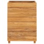 vidaXL Jardinera madera maciza de teca y acero 50x40x72 cm