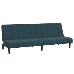 vidaXL Sofá cama de 2 plazas terciopelo azul